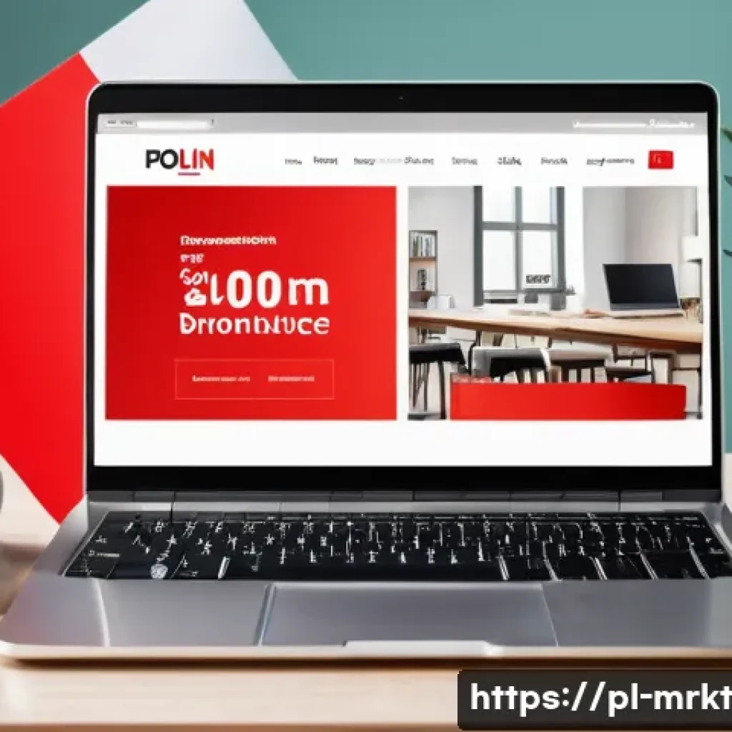 행동경제학 마케팅 활용 사례 - A vibrant online shopping scene in Poland featuring a modern e-commerce website on a laptop screen d...