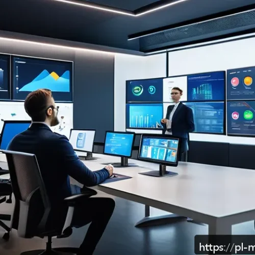 행동경제학적 관점에서의 마케팅 비용 분석 - A modern marketing office scene showing a diverse team of professionals analyzing big data and AI-dr...